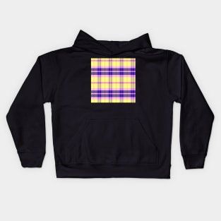 Vaporwave Aesthetic Ossian 1 Hand Drawn Textured Plaid Pattern Kids Hoodie